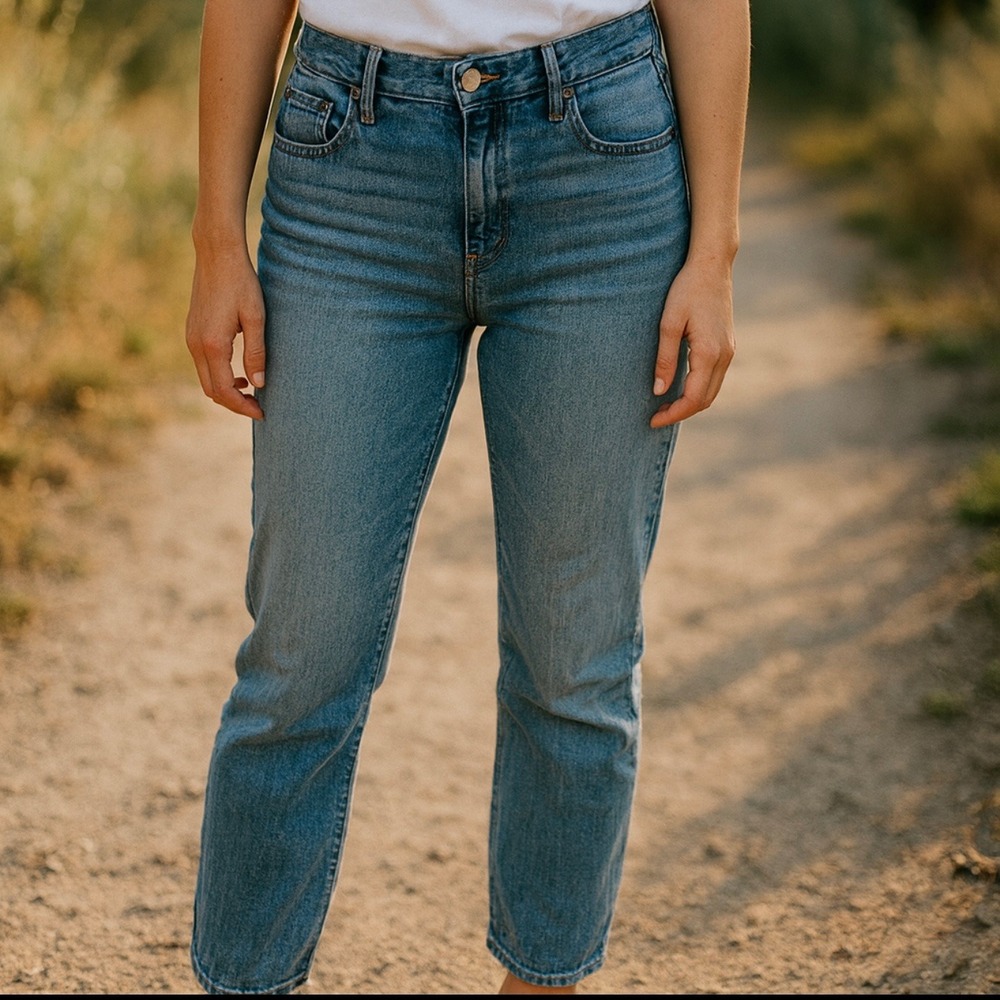 Madewell The Perfect Vintage Jeans Light Wash Cropped Denim Women's Size 27
